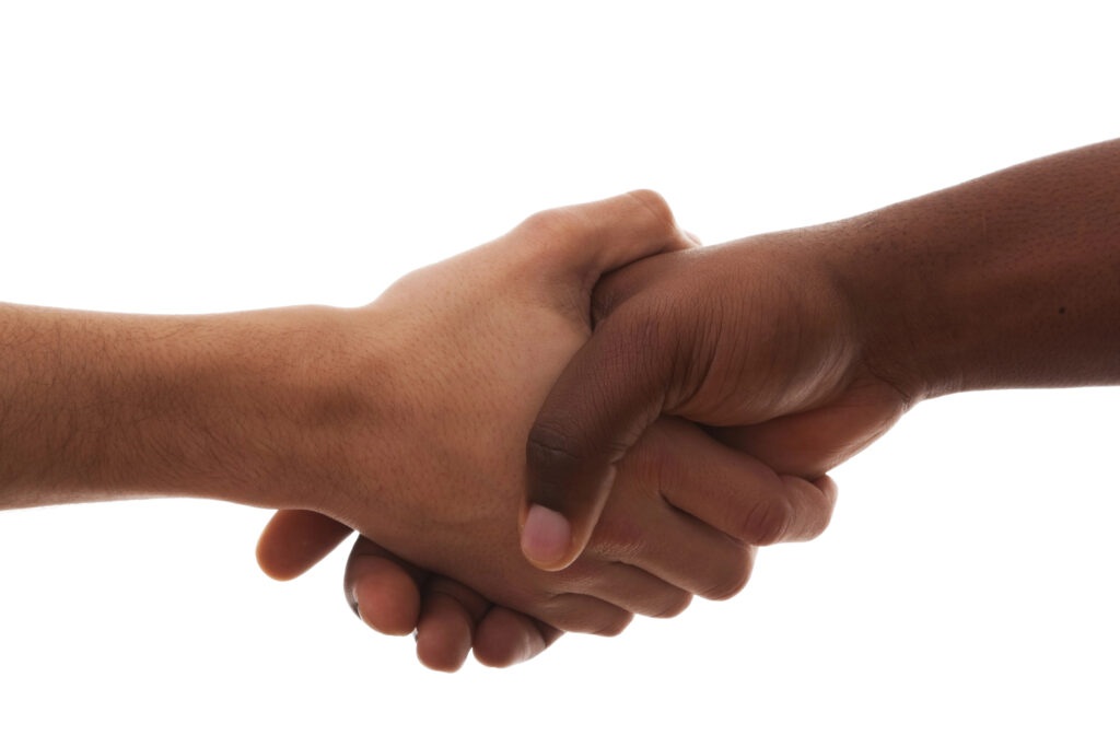 Respectful handshake between employer and boss after giving a 2 week notice letter